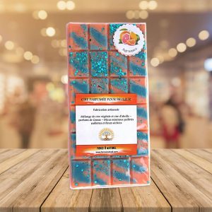 fondant parfumé en tablette agrumes délicieux, mica et paillettes biodégradables