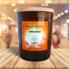 Bougie parfumée Ambre Encens dans un pot en verre ambré